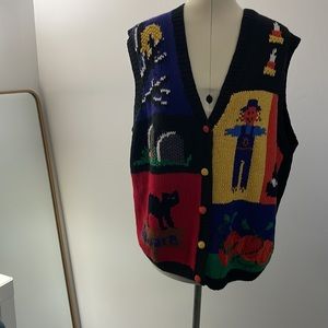 Karen Scott vintage Halloween knit vest